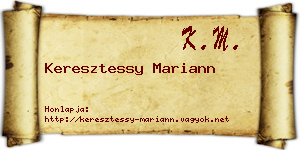 Keresztessy Mariann névjegykártya