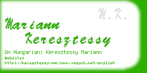 mariann keresztessy business card